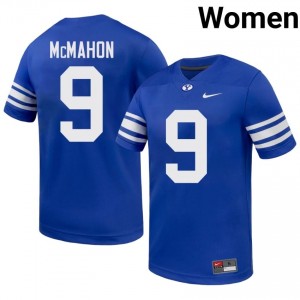 Jim McMahon BYU Cougars #9 Royal Exclusive Jersey | Women's Player Football Limited Edition Uniform E07Kp296