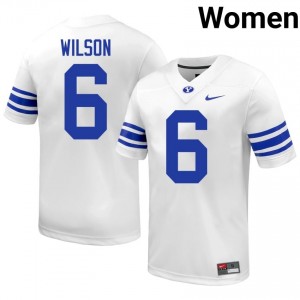 Marc Wilson BYU #6 White Exclusive Jersey | Women's Player Football Limited Edition Uniform 4ew71432