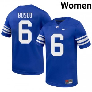 BYU Cougars Robbie Bosco #6 Royal Football Jersey | Women's Gameday Authentic NCAA Apparel 35Rp1O39