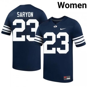Terrance Saryon BYU Cougars #23 Navy Exclusive Jersey | Women's Player Football Limited Edition Uniform Y0X6Hx30
