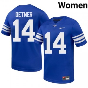 BYU Cougars Ty Detmer #14 Royal Football Jersey | Women's Gameday Authentic NCAA Apparel 233Nbr29