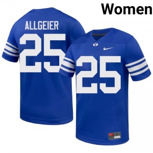 Tyler Allgeier #25 Royal BYU Cougars Licensed Football Jersey | Women's High School Premium Uniform 7g6SiW64
