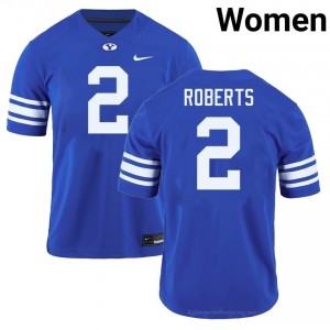 Chase Roberts BYU #2 Royal Exclusive Jersey | Women's High School Football Limited Edition Uniform 760d3jx0