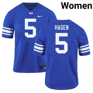 #5 Cody Hagen BYU Cougars Women's Football Jersey | Premium Replica NCAA Gear 24lc00i1