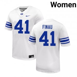 BYU Cougars Lucky Finau #41 White Football Jersey | Women's Gameday Authentic College Apparel 31gRVi4y