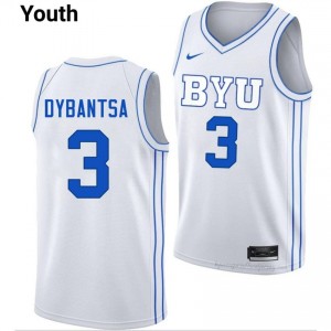 Authentic A.J. Dybantsa BYU Cougars #3 White Jersey | Youth Durable NCAA Basketball Fan Wear 571sk3h0