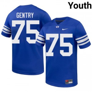 Andrew Gentry #75 Royal BYU Cougars Licensed Football Jersey | Youth High School Premium Uniform 2cd87123