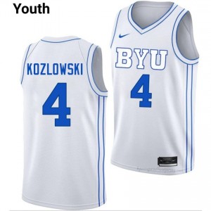 #4 Brody Kozlowski BYU Youth Basketball Jersey | Premium Replica NCAA Gear 415170ND