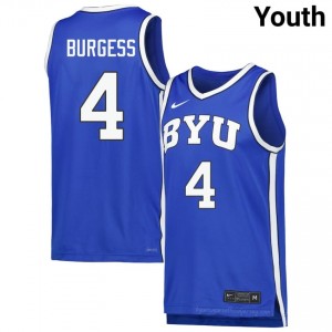 #4 Chamberlain Burgess BYU Youth Basketball Jersey | Premium Replica NCAA Gear 803I4646