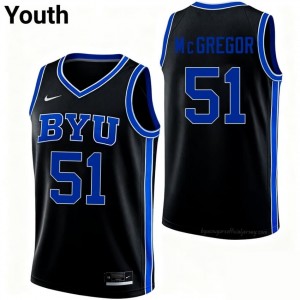 #51 Jared McGregor BYU Youth Basketball Jersey | Premium Replica NCAA Gear 65404HE1