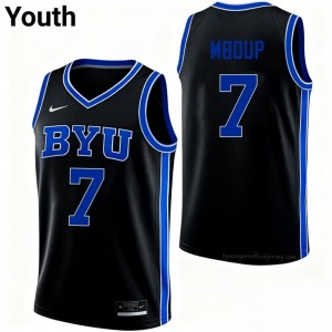 Khadim Mboup BYU #7 Black Exclusive Jersey | Youth High School Basketball Limited Edition Uniform 5317pF2l