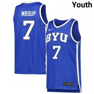 Khadim Mboup #7 Royal BYU Cougars Licensed Basketball Jersey | Youth University Premium Uniform 39800u4m