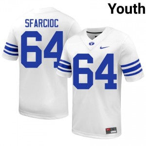 Kyle Sfarcioc BYU #64 White Exclusive Jersey | Youth Player Football Limited Edition Uniform 372M6F87