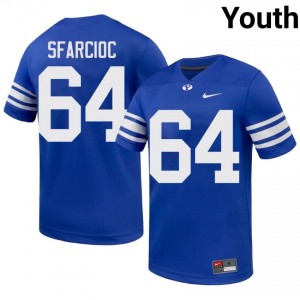 #64 Kyle Sfarcioc BYU Cougars Youth Football Jersey | Premium Replica NCAA Gear B8Q4C357