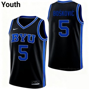 #5 Mihailo Boskovic BYU Youth Basketball Jersey | Premium Replica NCAA Gear 58l151S6