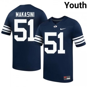 #51 Sonny Makasini BYU Cougars Youth Football Jersey | Premium Replica NCAA Gear 5V8uK199