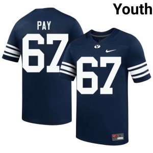 Trevor Pay BYU Cougars #67 Navy Exclusive Jersey | Youth Player Football Limited Edition Uniform a4ApiM38