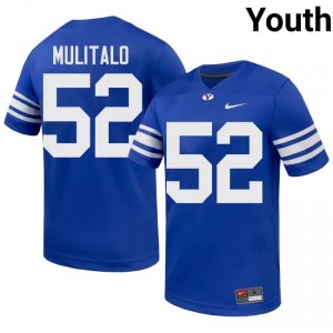 Bott Mulitalo BYU Cougars #52 Royal Exclusive Jersey | Youth Player Football Limited Edition Uniform 7QY4O454