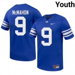 BYU Cougars Jim McMahon #9 Royal Football Jersey | Youth Gameday Authentic NCAA Apparel lJKK1386