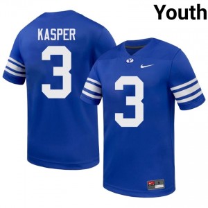 #3 Kyler Kasper BYU Cougars Youth Football Jersey | Premium Replica NCAA Gear n32E6292