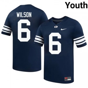 #6 Marc Wilson BYU Cougars Youth Football Jersey | Premium Replica NCAA Gear R7l3QE19