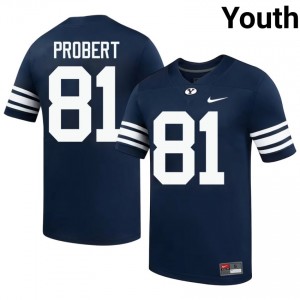 Marion Probert #81 Navy BYU Cougars Licensed Football Jersey | Youth High School Premium Uniform 6u831f79