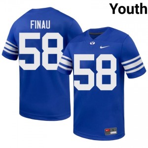#58 Paki Finau BYU Cougars Youth Football Jersey | Premium Replica NCAA Gear AE3ig894