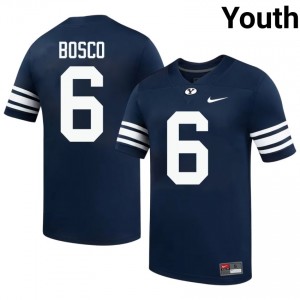 BYU Cougars Robbie Bosco #6 Navy Football Jersey | Youth Gameday Authentic NCAA Apparel 1j5hV794