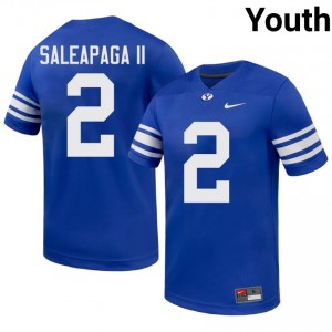 Roger Saleapaga II BYU Cougars #2 Royal Exclusive Jersey | Youth Player Football Limited Edition Uniform 26l06459