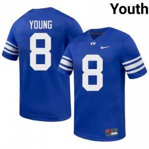 #8 Steve Young BYU Cougars Youth Football Jersey | Premium Replica NCAA Gear 44La0215