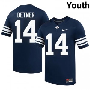 BYU Cougars Ty Detmer #14 Navy Football Jersey | Youth Gameday Authentic NCAA Apparel 82Je4b47