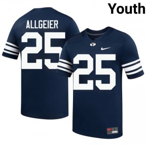 Tyler Allgeier #25 Navy BYU Cougars Licensed Football Jersey | Youth High School Premium Uniform 4C2TCu77
