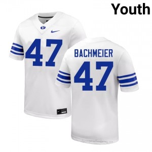 Bear Bachmeier BYU Cougars #47 White Exclusive Jersey | Youth High School Football Limited Edition Uniform 274vy017