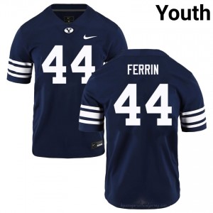 Will Ferrin #44 Navy BYU Licensed Football Jersey | Youth University Premium Uniform 89755g62