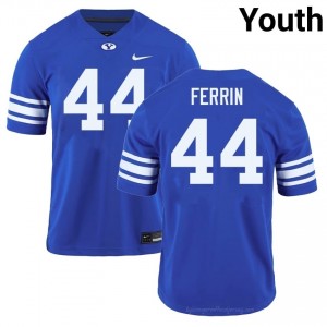Authentic Will Ferrin BYU Cougars #44 Royal Jersey | Youth Durable NCAA Football Fan Wear 814HscRD