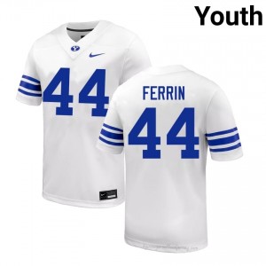 Will Ferrin BYU Cougars #44 White Exclusive Jersey | Youth High School Football Limited Edition Uniform 146QrU87